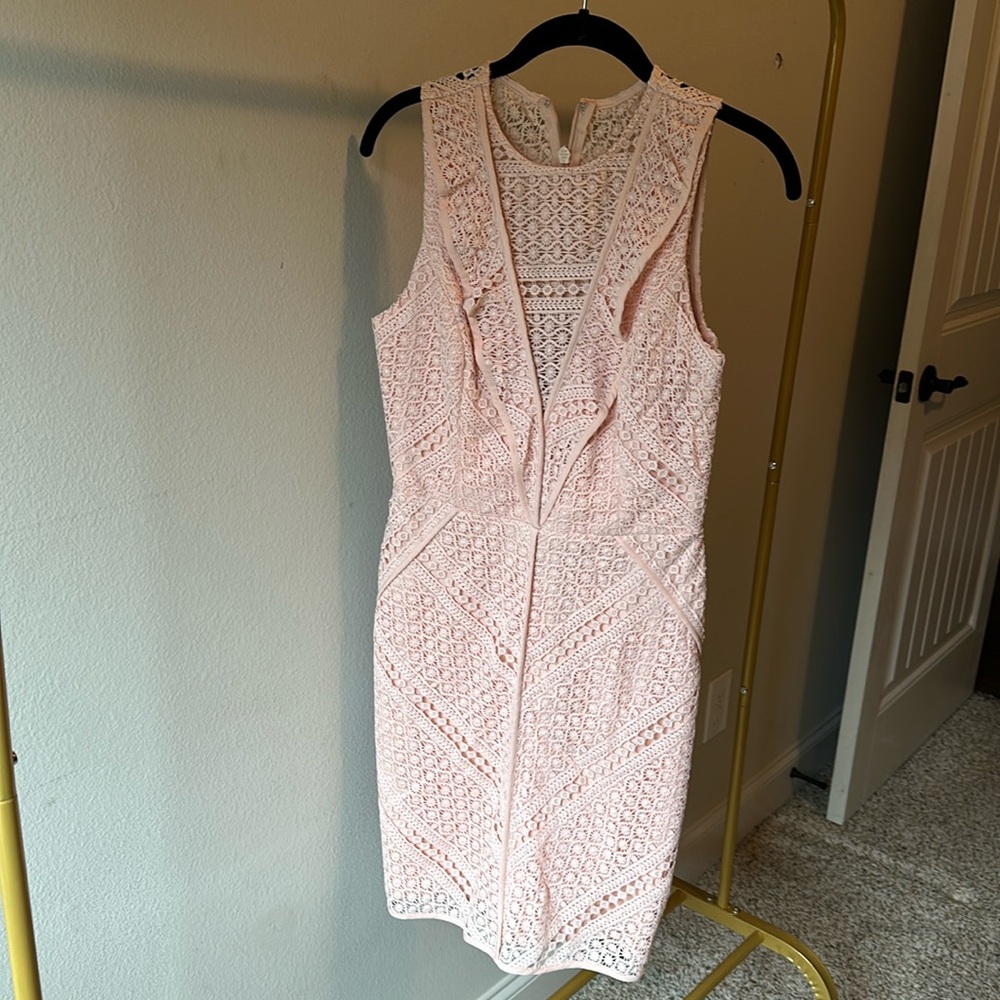 Adelyn Rae lace detail dress, size SMALL, Blush pink, worn once